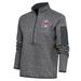 Women's Antigua Heather Charcoal Rome Braves Fortune Half-Zip Pullover Jacket