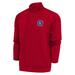 Men's Antigua Red Round Rock Express Generation Quarter-Zip Pullover Top