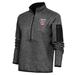 Women's Antigua Heather Black Portland Sea Dogs Fortune Half-Zip Pullover Jacket