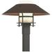 Henry 15.8"H Bronze Accented Natural Iron Outdoor Post Light w/ Opal S