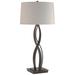 Almost Infinity 31"H Tall Oil Rubbed Bronze Table Lamp w/ Flax Shade