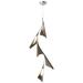 Plume 15"W 5-Light Bronze and Vintage Platinum Standard LED Pendant