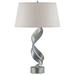 Folio 25.1" High Vintage Platinum Table Lamp With Flax Shade
