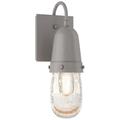 Fizz 13.3"H Burnished Steel Outdoor Sconce w/ Clear Bubble Glass Shade