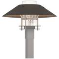 Henry 15.8"H Smoke Accented Steel Outdoor Post Light w/ Clear Shade