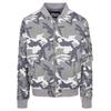 Bomberjacke URBAN CLASSICS "Urban Classics Herren Vintage Camo Cotton Bomber Jacket", Herren, Gr. M, weiß (snowcamo), 100% Baumwolle, mehrfarbig, casual, normal, amerikanischer Ausschnitt, Langarm, Jacken