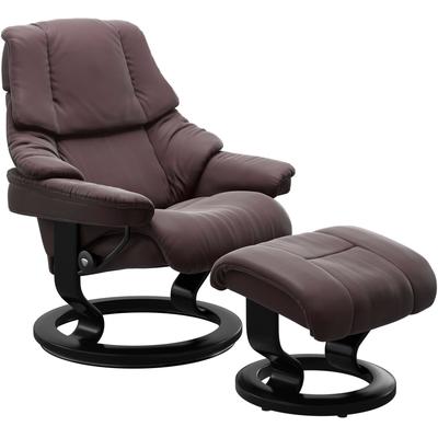 Fußhocker STRESSLESS "Reno", rot (bordeaux paloma), B:55cm H:40cm T:41cm, Hocker, mit Classic Base, Gestell Schwarz Image