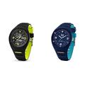 ICE-WATCH - P. Leclercq Black Army - Schwarze Herrenuhr mit Silikonarmband - 017597 (Medium) & - P. Leclercq Blue Turquoise - Blaue Herrenuhr mit Silikonarmband - 018945 (Medium)