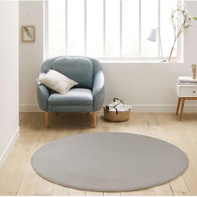 Teppich MY HOME "Kurzflor-Webteppich GRANADA 4800, uni Soft Touch", beige (naturweiß), H:20mm Ø:200cm, Polypropylen, Teppiche, leichter Glanz, auch in rund, Wohnzimmer, Schlafzimmer, Kinderzimmer Image