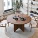 Brick Mill Craft Furniture Modern Pedestal Dining Table Wood in Brown | 30 H x 54 W x 54 D in | Wayfair FW8-54D-RDT