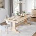 Brick Mill Craft Furniture Maple Trestle Table Wood in White | 30 H x 72 W x 36 D in | Wayfair FM8-36X72-TRSTBL