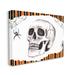 Stupell Industries Orange & Black Striped Skull On Canvas Graphic Art Canvas in White | 36 H x 48 W x 1.5 D in | Wayfair aw-094_cn_36x48