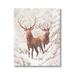 Stupell Industries Elks Snowy Forest Wildlife On Canvas Painting Canvas in White | 48 H x 36 W x 1.5 D in | Wayfair aw-055_cn_36x48