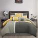 Lark Manor™ Boadicea GrayWhite/Black Microfiber 7 Piece Comforter Set Polyester/Polyfill/Microfiber in Yellow | Wayfair