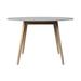 Corrigan Studio® Ariana Dining Table Stone/Concrete/Metal in White/Brown | 30 H x 47 W x 47 D in | Outdoor Dining | Wayfair