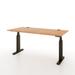 Inbox Zero Lakken Pop-Up Height Adjustable Standing Desk Wood/Metal in Black/Brown | 60 W x 30 D in | Wayfair 808DAF346ED34F4F823EB12F8B236CB8