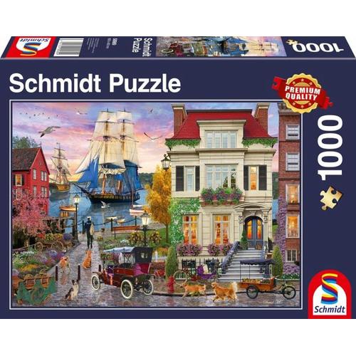 Schmidt 58989 - Schiff im Hafen, Puzzle, 1000 Teile - Schmidt Spiele
