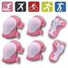 Greyghost Children s Sports Protective Gear Knee Pads and Elbow Pads 6 in 1 set Adjustable Riding Skating Protective Gear New Pink