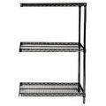 18 Deep x 30 Wide x 36 High 3 Tier Black Add-On Shelving Unit