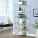 LANGRIA Classics 6-Tier Iron Square Tower Shelving Silver