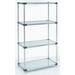 21 Deep x 24 Wide x 74 High 4 Tier Solid Galvanized Starter Shelving Unit