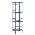 Convenience Concepts Xtra Storage 4-Tier Folding Metal Shelf Cobalt Blue ( Pack of 2 )