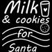 Transparent Decal Stickers Of Milk & Cookies For Santa (White) Premium Waterproof Vinyl Decal Stickers For Laptop Phone Accessory Helmet Car Window Mug Tuber Cup Door Wall Decoration ANDVER1f88043WH