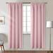Amay Rod Pocket Window Curtain Panel Baby Pink 84 Inch Wide by 132 Inch Long-1 Panel