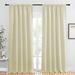 Amay Room Darkening Rod Pocket Curtain Panel Draperies Ivory 42 Inch Wide by 95 Inch Long-1 Panel