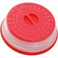 Vented Microwave Splatter Multi Holes ABS PP Silicone Universal Safe Easy to Operate Multifunctional Microwave Splatter Cover for Home Use Red