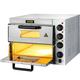 VEVOR Electric Pizza Oven 14 Double Deck Layer 110V 1300W Stainless Steel Commercial Pizza Oven Countertop with Stone and Shelf Multipurpose Indoor Pizza Maker for Restaurant Home Pretzels Baked