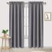 Amay Room Darkening Rod Pocket Curtain Panel Draperies Grey 52 Inch Wide by 132 Inch Long-1 Panel