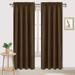 Amay Room Darkening Rod Pocket Curtain Panel Draperies Brown 42 Inch Wide by 108 Inch Long-1 Panel