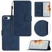 Wallet Case for iPhone 7 Plus/8 Plus [RFID Blocking][Kickstand][Magnetic Closure] Flip Folio Wallet Case PU Leather Card Slots and Detachable Hand Strap Phone Case For iPhone 7 Plus/8 Plus Darkblue