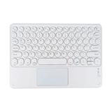 10 Inch Wireless Keyboard For iPad Keyboard KUYHRF Wireless Bluetooth Keyboard for iPad Samsung Huawei Tablet Android IOS Windows-White