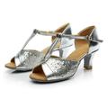 XIAQUJ Women s Color Fashion Rumba Waltz Prom Ballroom Latin Dance Shoes Sandals Sandals for Women Silver 7.5(38)