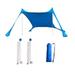 NUOLUX Outdoor Canopy Tent Practical Multi-functional Beach Mat Wild Camping Sunshade Supplies for Fishing Camping (Size M Blue)