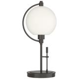 Pluto 19.3" High Oil Rubbed Bronze Table Lamp With Opal Glass Shade