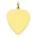 Beautiful 14k Plain .011 Gauge Engravable Heart Disc Charm