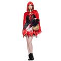 Snailify Scary Little Red Riding Hood with Cloak Costumes Adult Women Halloween Cosplay Party Outfits