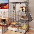 Rat Cage, Guinea Pig Cages, Chinchilla Cage Pet Cages Small Animal Playpen for Indoor Outdoor Use, Expandable Small Animal Playpen Indoor Rabbit Hedgehog Chinchilla Cage Diy Metal Grids (Size : 5pcs-