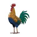 TERESA'S COLLECTIONS Large Metal Rooster Garden Statues Decor, 21 Inch Outdoor Chicken Sculpture Figurines Bird Yard Art for Farm Patio Lawn Kitchen Decorations