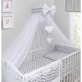 Kids Bed Canopy Drape Mosquito Net with Holder to Fit Cot and Baby Crib Bed Tent for Children Baby Dome Nursery Curtains for Children Bedroom (Zig Zag)