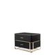 Luxxu Waltz Night Stand Brass, Wood, Glass and Leather