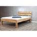 Union Rustic Karlie Oak Wood Platform Bed - Hand Rubbed Oil Natural Finish Wood in Brown | 33 H x 74 W x 54 D in | Wayfair