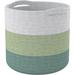 Latitude Run® Desassure Fabric Laundry Hamper w/ Handles Fabric in Gray/Green | 13.8 H x 15.8 W x 15.8 D in | Wayfair