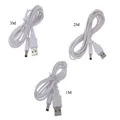 Câble de chargement USB 2.0 USB-A mâle vers prise d'alimentation 5V 5.5x2.5mm 1M/2M/3M