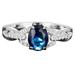 Anxiety Jewelry for Teens Large Saphire Ring Round Blue Gemstone Ring Vintage Ring Diamond Ring Gift Ring Peacock Shape Peacock Ring Diamond Ring Big Diamond Ring Cool Rings Women