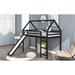 Twin Size Loft Bed with Slide, House Bed, Solid Pine Wood, Sturdy Construction, No Box Spring Required