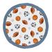 Sweet Jojo Designs Sports Theme Boy Baby Tummy Time Playmat Watercolor Vintage Soccer Balls Football Baseball Basketball Blue